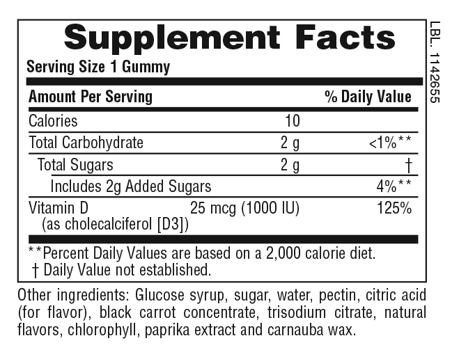 NATURES PLUS - GUMMIES Vitamin D3 1000IU - 60gummies